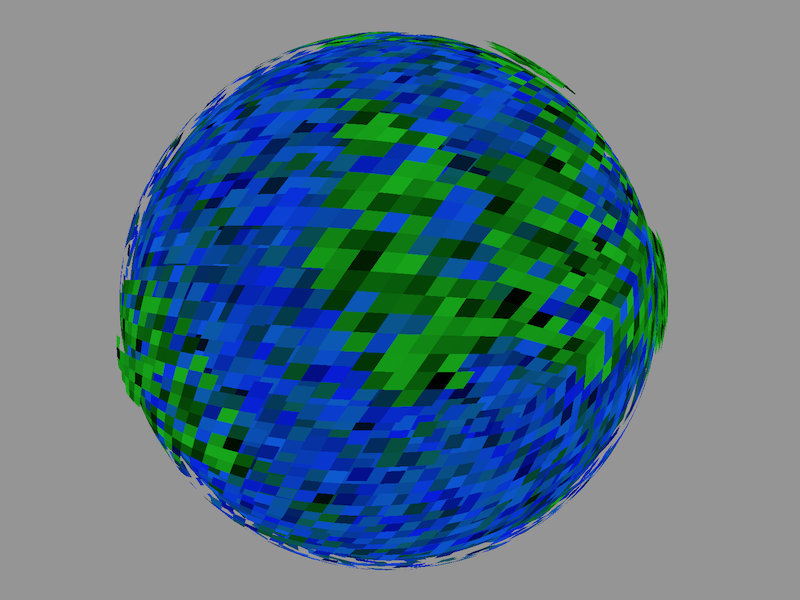 Globe voxmap with z-fighting